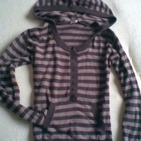 Pruhovaný svetr hnědý klokánek Amisu