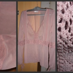 Prošívaná růžová halenka H&M