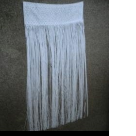 Provázková záclona - bílá