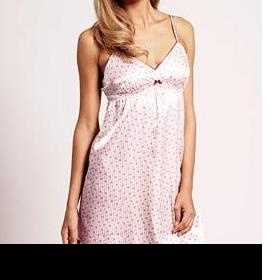 Noční košilka La Senza, krémová se vzorem