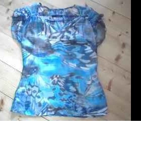 Modrá hedvábná halenka Reserved, 34