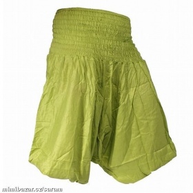 3/4 zelené aladinky (harémové kalhoty)