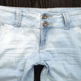 Riflové 3/4 kalhoty-turky,aladinky S-M