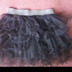 Černá tylová sukně se stříbrnou gumou - foto č. 1