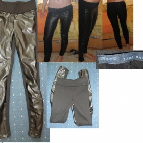 Kožené legíny duo černé