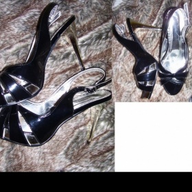 lakované dámské lodičky platforma 39 černé Valentino Conte - foto č. 1
