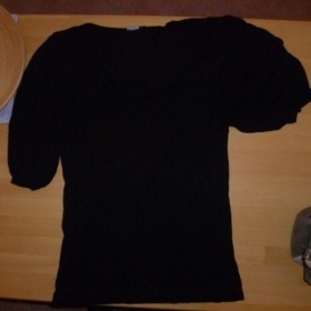 Černé tričko s balón. rukávy zn. Calliope - foto č. 1