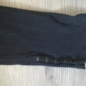 Černé semišové bokové legíny Bershka