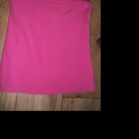 Růžový top bez ramínek, zn. Amsiu