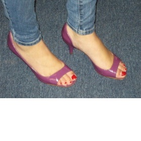 Fialkové lakované lodičky zn. Jennifer (CCC)