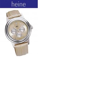 Značkové hodinky Heine v béžové barvě
