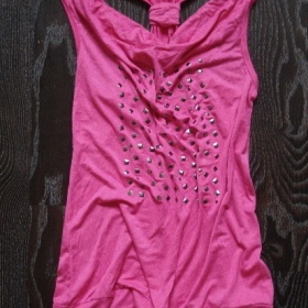 Růžový prodloužený topík-M