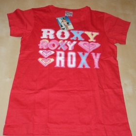 Červené tričko Roxy s krátkým rukávem - foto č. 1