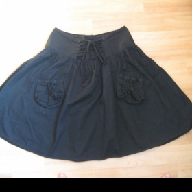 Černá sukně s regulovatelným pasem, H&M - foto č. 1