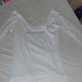 Bílé triko s 3/4 rukávy, zn. Terranova