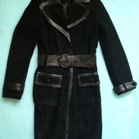 Černý kabát s páskem-Orsay-36 - foto č. 1