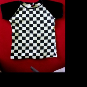 Bílo černé ska tričko