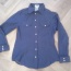 Modrá košile zn. Escada s perleťovými knoflíčky - foto č. 3