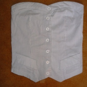 Bílo-černý top/vestička Amisu