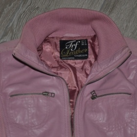 Růžová kožená bunda Zara - foto č. 1