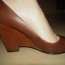 Hnědé kožené boty Zara se zajímavým podpatkem - foto č. 3