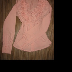 Růžová košile s nabíráním kolem výstřihu Tally Weijl - foto č. 1