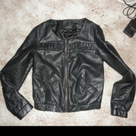 Koženková bunda sáčko elegantní XS-S New Yorker černá