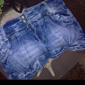 Tmavě modrá balonková sukýnka TRN - foto č. 1