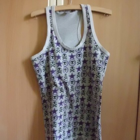 Šedé tílko s fialovým potiskem Philip Russel