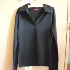 Černé tričko s dlouhým rukávem Philip Russel