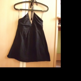 Černé tílko se zavazováním za krk Terranova