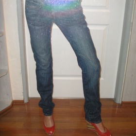 Džíny zn. Mango - tmavě modré