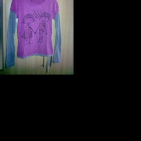 Růžové tričko s dlouhým rukávem, Bershka