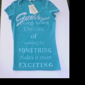 Tričko Guess jeans zelené baryv