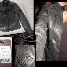 Kožená bunda Maze anthracite