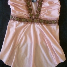 Růžová světle růžový top neznačkové