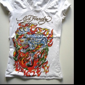 Bílé triko - Ed hardy - s - m