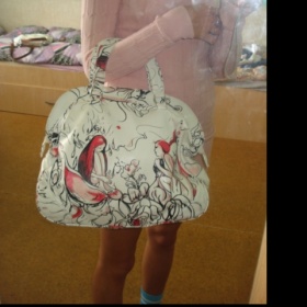 Kabelka černo - bílá prostorná New Yorker