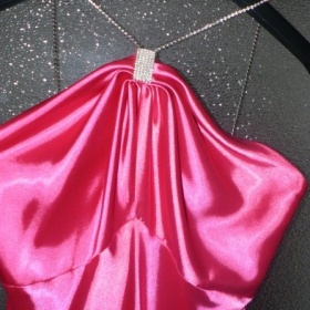 Růžové dlouhé šaty Bára - foto č. 1
