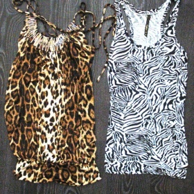 Zebří prodloužený top - river island - S - foto č. 1