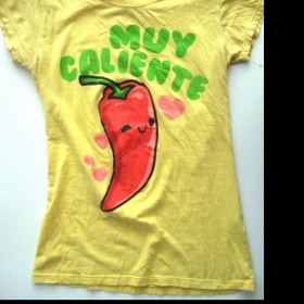 Černé a žluté triko - M