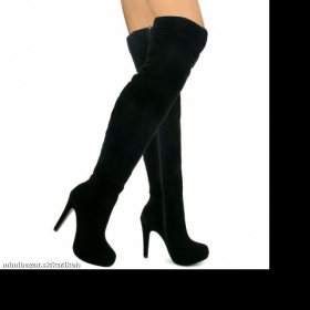 Černé zimní kozačky