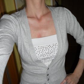 Šedý svetřík s 2/3 rukávy, F&F