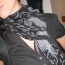 Černý šátek s ornamenty a třpytkami - foto č. 3