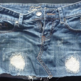 Riflová minisukně Fishbone se dřením