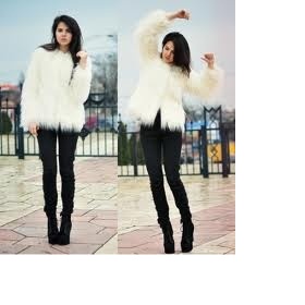 Bílý kožíšek Zara