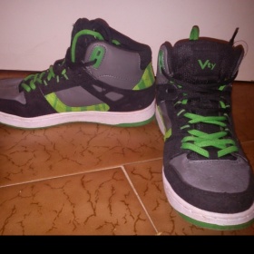 Skate boty, zeleno - šedo - černé, Deichman