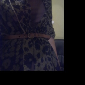 Leopardí hnědá maxi šála H&M