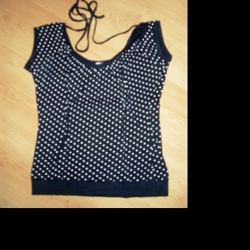 Černé tričko Philip Russel s puntíky