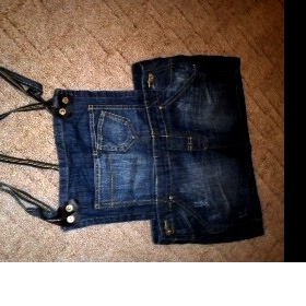 Riflová sukně s kšandama od znašky Style Jeans
